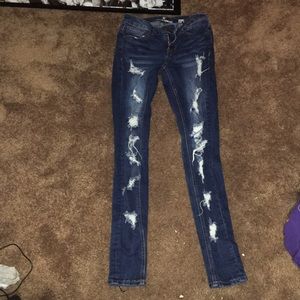 Trendy ripped jeans